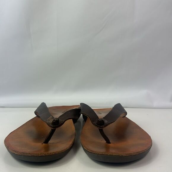 Olukai Loea Leather Strap Minimalist Women's Sandals - Picture 9 of 14